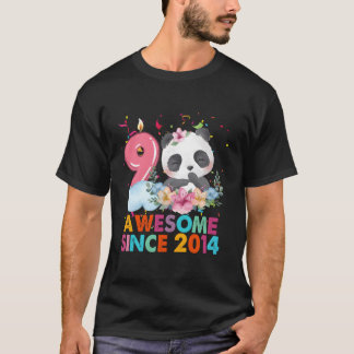 T-shirt 9 Magnifique Depuis 2014 Panda 9E