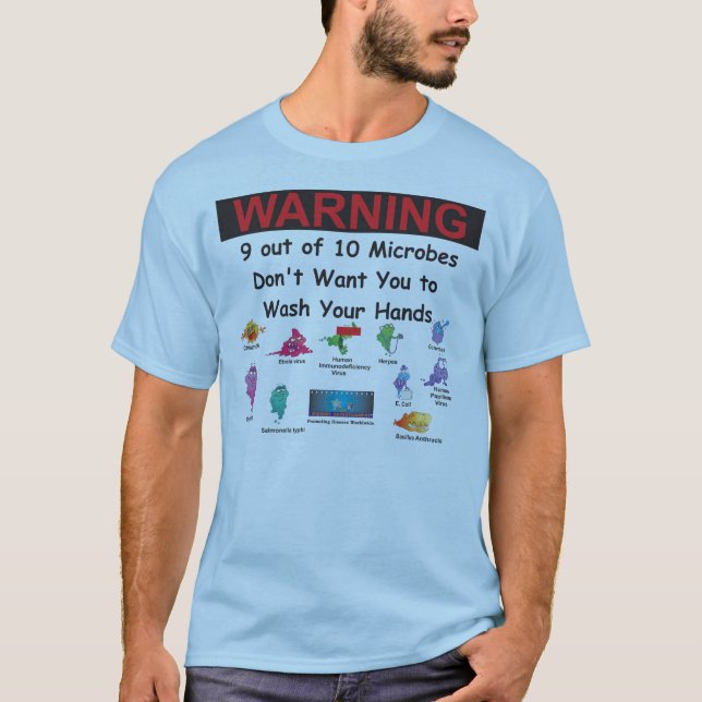 T-shirt 9 Microbes sur 10 ne veulent pas que tu... (Devant)