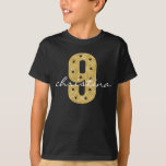 T-shirt 9 Years | Personalized 9th Birthday<br><div class="desc">pour</div>