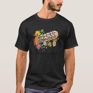 T-shirt 9e année neuvième Leopard Crayon Fleur Professeur