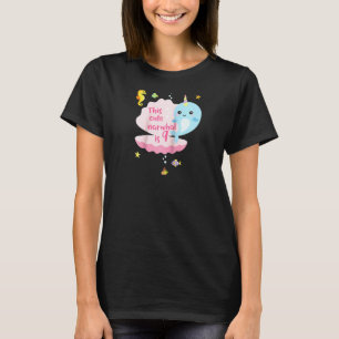 T-shirt 9e anniversaire 9 année fille garçon Narwhal Mer U