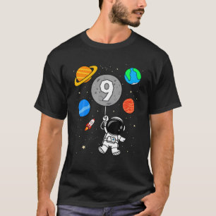 T-shirt 9E Anniversaire Astronaute Planètes spatiales Ball