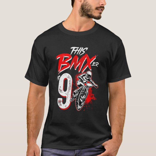 T-shirt 9e anniversaire Boy BMX Anniversaire (Devant)