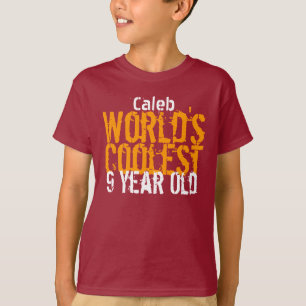 T-shirt 9e anniversaire cadeau World's Coolest 9 ans