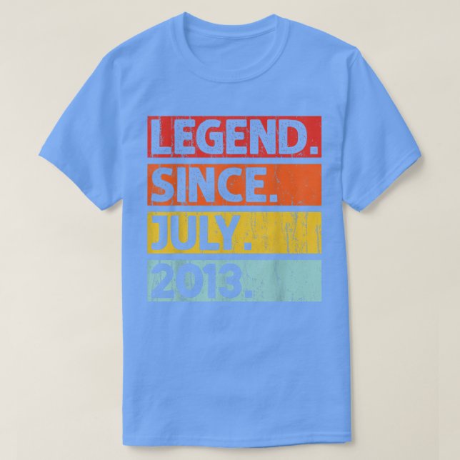 T-shirt 9e anniversaire Cadeaux Légende depuis juillet 201 (Design devant)