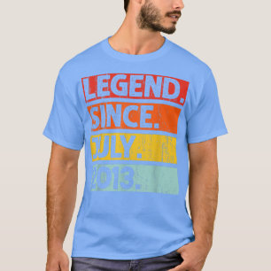 T-shirt 9e anniversaire Cadeaux Légende depuis juillet 201