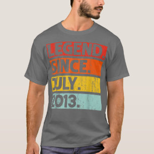 T-shirt 9e anniversaire Cadeaux Légende depuis juillet 201