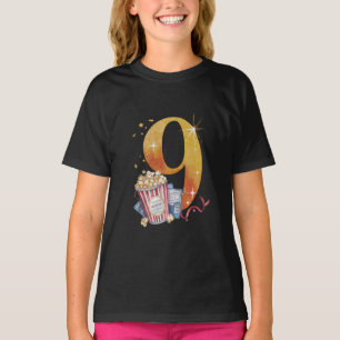 T-shirt 9e anniversaire Cinéma magique avec Popcorn Advent