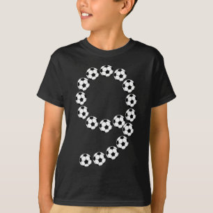 T-shirt 9e anniversaire de football garçons enfants 9 neuf
