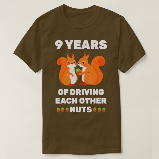 T-shirt 9e anniversaire de Mariage 9 ans drôle couple pour (Design devant)