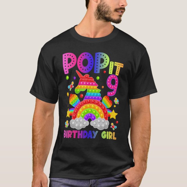 T-shirt 9e anniversaire Fidget Jouet Pop It Anniversaire F (Devant)