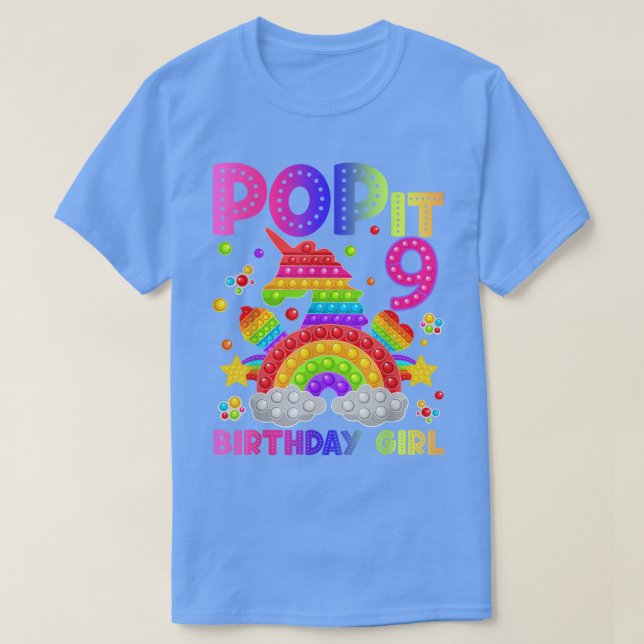 T-shirt 9e anniversaire Fidget Jouet Pop It Anniversaire F (Design devant)