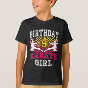 T-shirt 9e anniversaire fille - Karate 9 ans