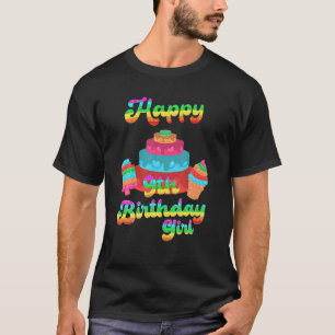 T-shirt 9E Anniversaire Fille Pop It Party 9 Ans