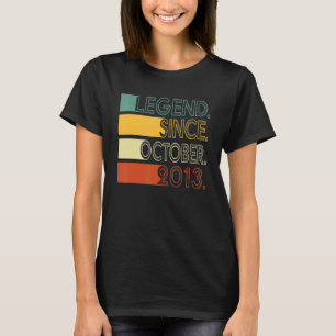 T-shirt 9e anniversaire garçon 9 ans légende depuis octobr