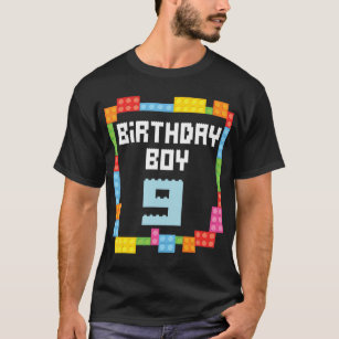 T-shirt 9e anniversaire Garçon maître constructeur 9 ans b