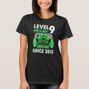 T-shirt 9e anniversaire Garçons 9 ans Vieux niveau 9 vide