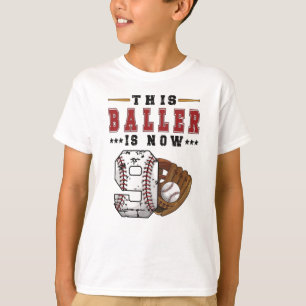 T-shirt 9e anniversaire Gift Joueur de baseball 9 ans Gar