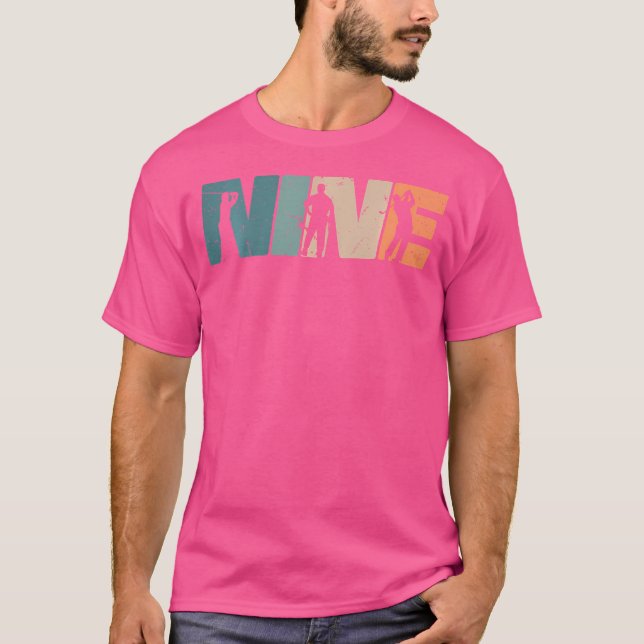 T-shirt 9E Anniversaire Golf 9 Ans Garçon Fille (Devant)