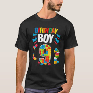 T-shirt 9E Anniversaire Maître Constructeur Bâtiment 9 Ans