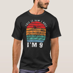 T-shirt 9e anniversaire Monster Truck 9 ans Vintage Re