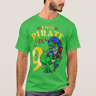 T-shirt 9e anniversaire Pirate Dinosaur 1