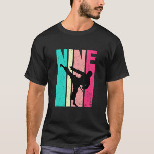 T-shirt 9e anniversaire Retro Karate Taekwondo 9 ans Bi