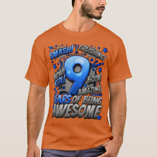 T-shirt 9e Anniversaire Style de Bande Dessinée Incroyable