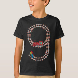 T-shirt 9e Anniversaire Train Thème 9 Anniversaire Garçons