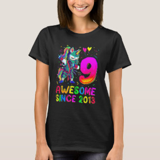 T-shirt 9e anniversaire Unicorn Dabbing 9 ans Garçons