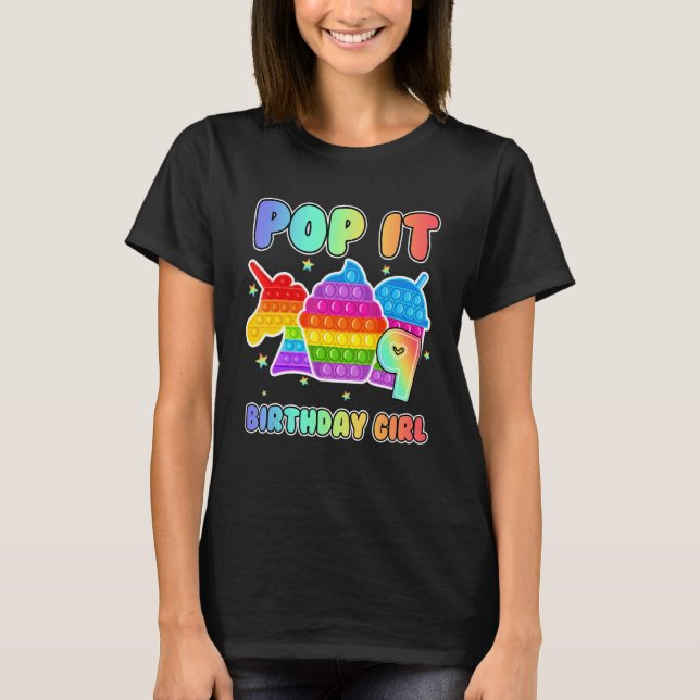 T-shirt 9e anniversaire Unicorn Fidget Pop It Anniversaire (Devant)