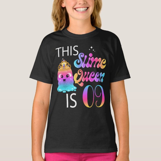 T-shirt 9e Cadeaux d'anniversaire de la Reine-Slime pour f (Devant)