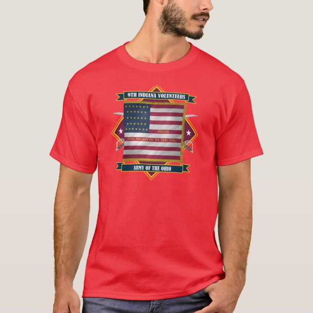 T-shirt 9e Chemises d'infanterie de l'Indiana (Devant)