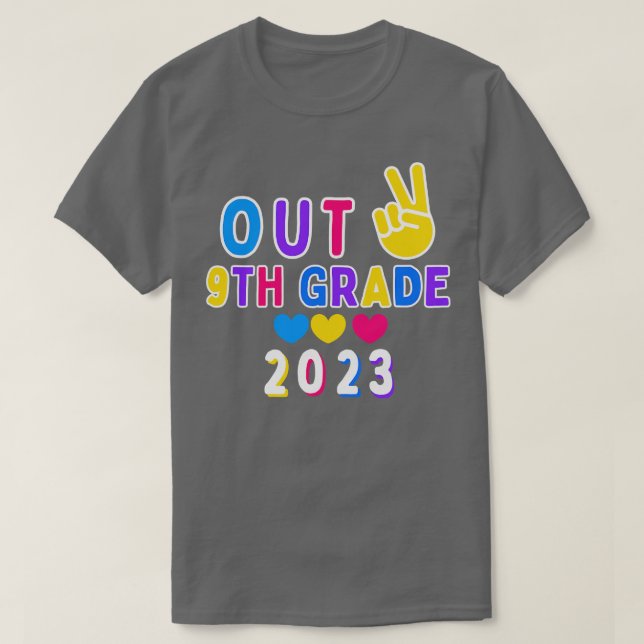 T-shirt 9e Classe De 2023 Jour De Graduation (Design devant)