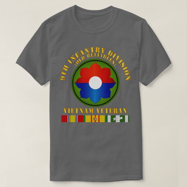 T-shirt 9e Division d'infanterie Viêt Vet Vieux Reliables  (Design devant)