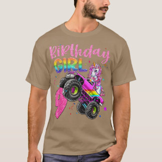 T-shirt 9e Monster Camion Unicorn Filles Anniversaire Cour