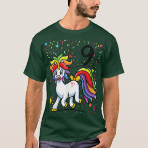 T-shirt 9ème Anniversaire 9 ans Unicorn Party 9ème anniver