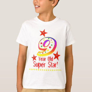 T-shirt 9ème chemise d'anniversaire d'étoile superbe pou