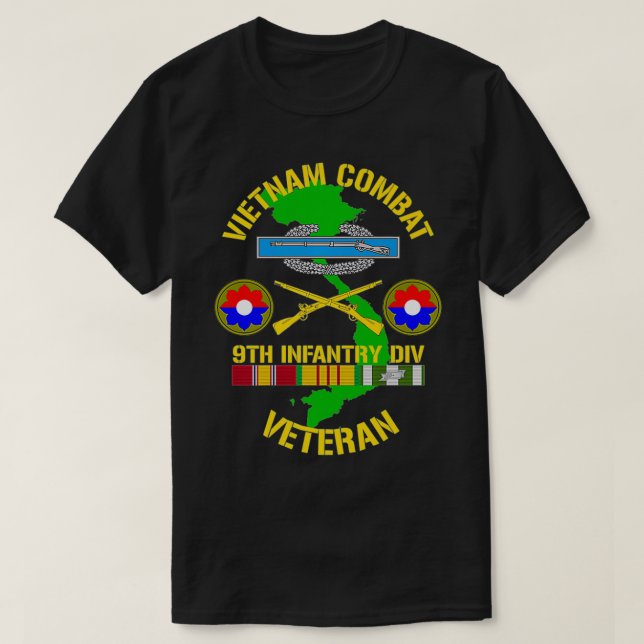 T-shirt 9th Infantry Division  Vietnam Combat Veteran Prem (Design devant)