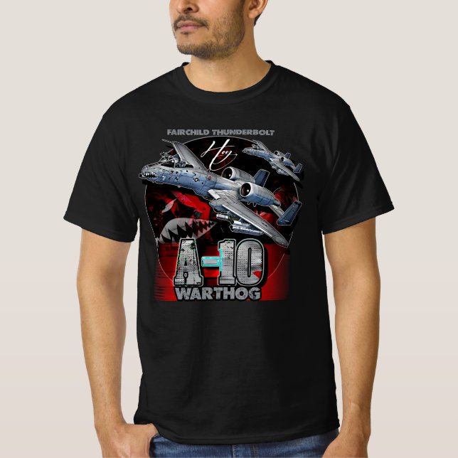 T-shirt A10 Warthog Fairchild Thunderbolt USAF Fighter Air (Devant)