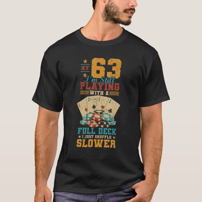 T-shirt À 63 Jouer Avec Pont Complet 63e Anniversaire Poke (Devant)