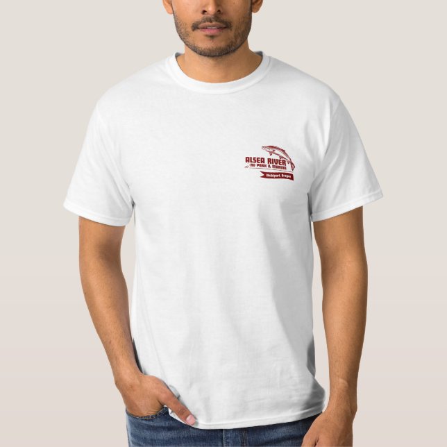 T-shirt "A accroché" la conception sur la lumière (Devant)