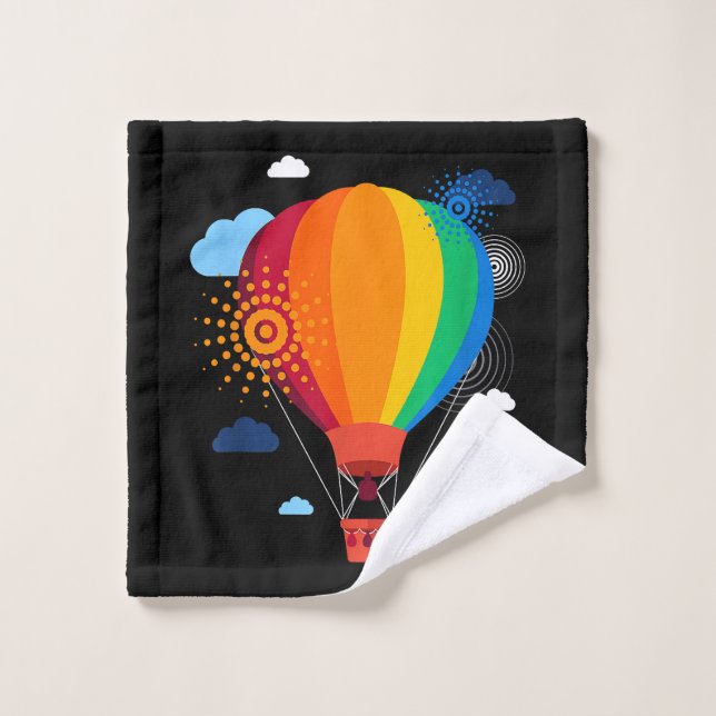 T-shirt à air chaud Balloon à air chaud Circuler F (Gant de toilette)