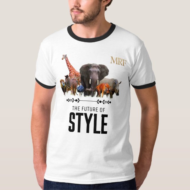 T-Shirt à anneau de style faune – «L'avenir du sty (Devant)