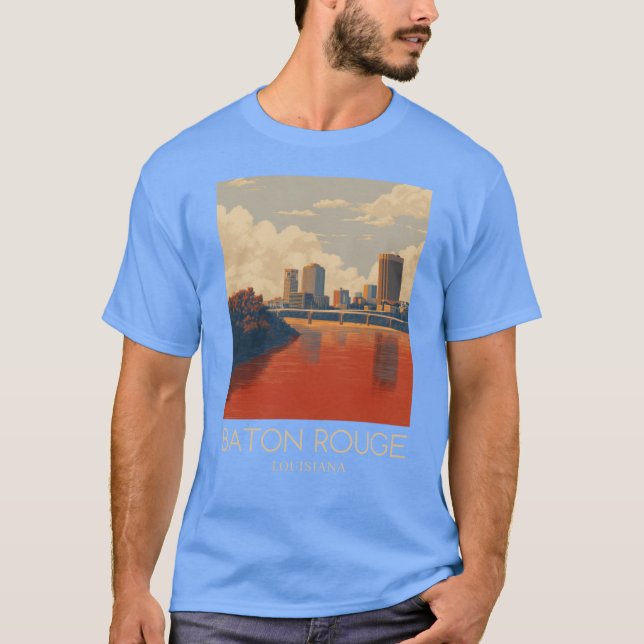T-shirt A Art Travel Impression de Baton Rouge 2 (Devant)