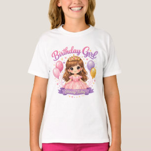 T-Shirt à ballon pour la fête de la princesse qui 