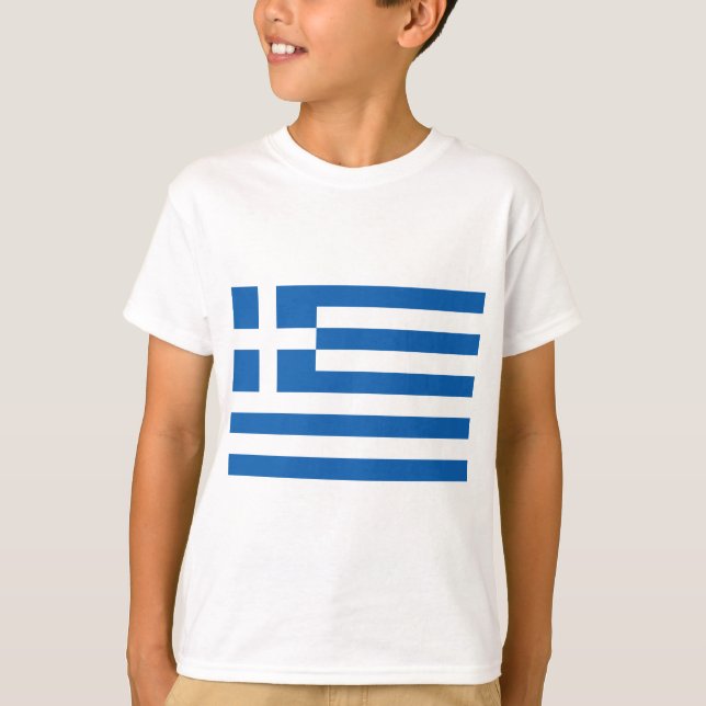 T-shirt A bas prix ! Drapeau de la Grèce (Devant)