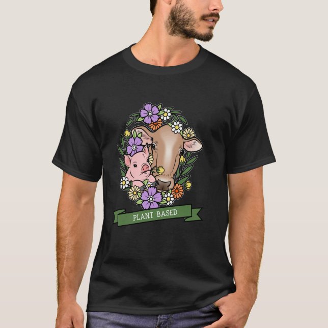 T-shirt À base de plantes - Végétarien Végétalien Graphiqu (Devant)