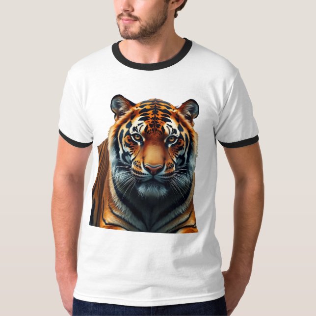 T-Shirt à base de sabot pour hommes de Tiger Majes (Devant)