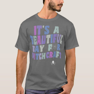 T-shirt A Beautiful Day For Witchcraft Retro Witch Ac